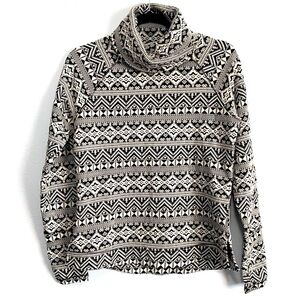 Alpine Design Aztec Pattern Cowl Neck Sweatshirt